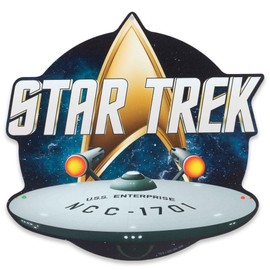 Star Trek USS Enterprise Metal Wall Decor - Vintage Sci-Fi Star Trek Sign for Home