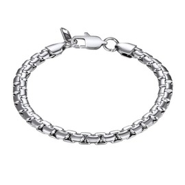 PROSTEEL 316L Stainless Steel Box Chain Bracelet Thick Punk Hip Hop Mens Jewelry 20CM