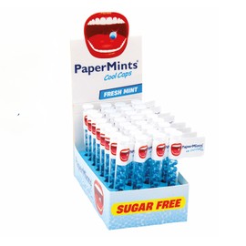 PaperMints Cool caps breath refreshers one box of 32 tubes 18 capsules per tube