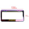 2Pcs MOMO Neo Chrome Aluminum Alloy License Plate Frame W