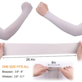 tao pipe 3 Pairs UV Protection Arm Warmers, Sun Protection Arm Sleeves for Outdoor Activities for Men Women Children Cooling Arm Warmer Arm Warmers (Black, White, Grey), Black / White / Grey