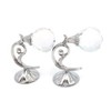 Tiardey 2 PCS Clear Crystal Curtain Holdbacks Wall Mounted Tassel