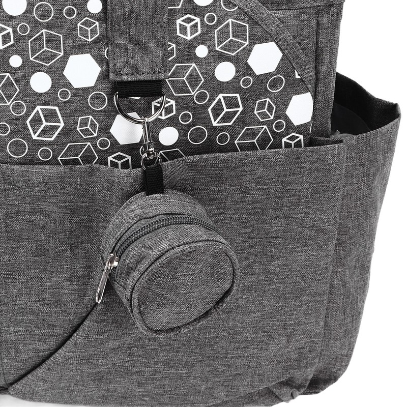 Diaper Bag Large Size Multi Pockets Gray Portable Diaper Tote