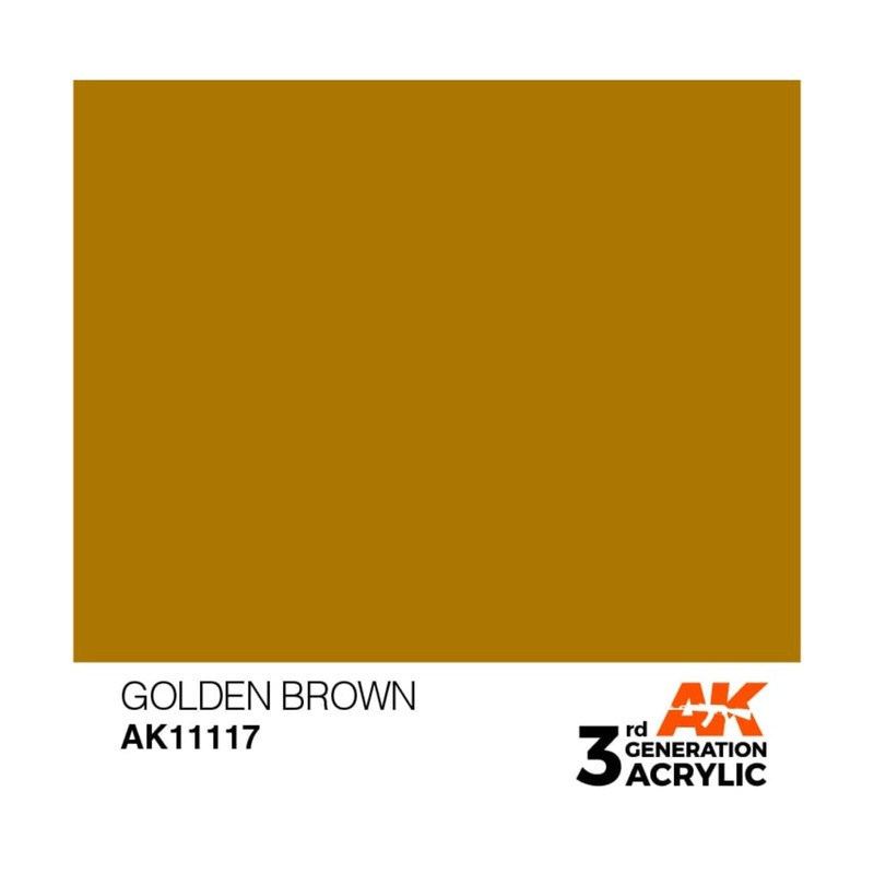 AK Interactive 3rd Gen Acrylic Golden Brown 17ml