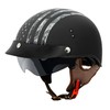 VCAN Cruiser Solid Flat Black Half Face Motorcycle Helmet with