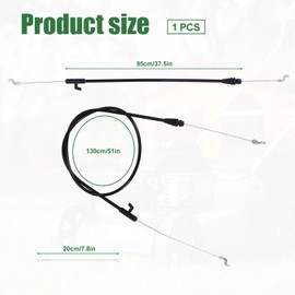 946-04661A Control Cable for 21 Inch Self-Propelled Gas Push Mower Compatible with Troy Bilt TB110 TB230 Craftsman MTD Yard Machine, 746-04661A Lawn Mower Throttle Cable Replacement