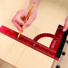 Milescraft 8410 MC-Square300 Imperial Framing Square – 12” x 8” Aluminum Carpenter Square for Woodworking with Removeable Fence