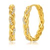 PABBEU Gold Hoops Earrings for Women,Hypoallergenic Twisted Gold Hoops Lightweight