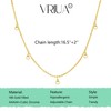 VRIUA Dainty Necklace for Women 14K Gold Plated Simple Gold