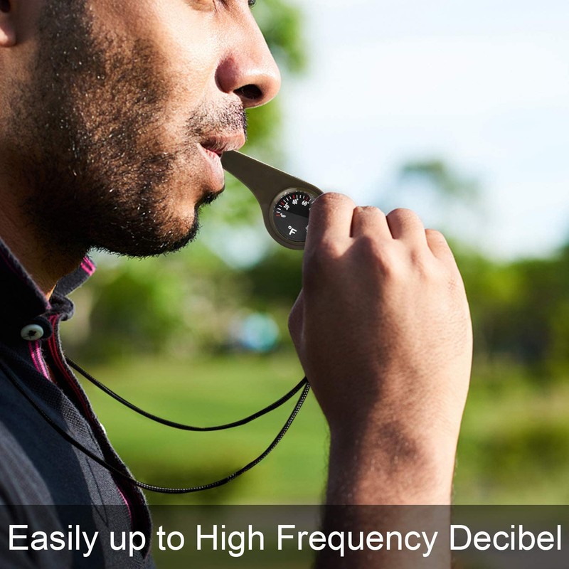 Shiwaki 3PCS Compass Whistle Outdoor Camping Hiking Whistle with Compass