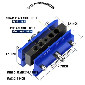 Self Centering Doweling Jig Kit, Adjustable Width Dowel Jig for Straight Holes