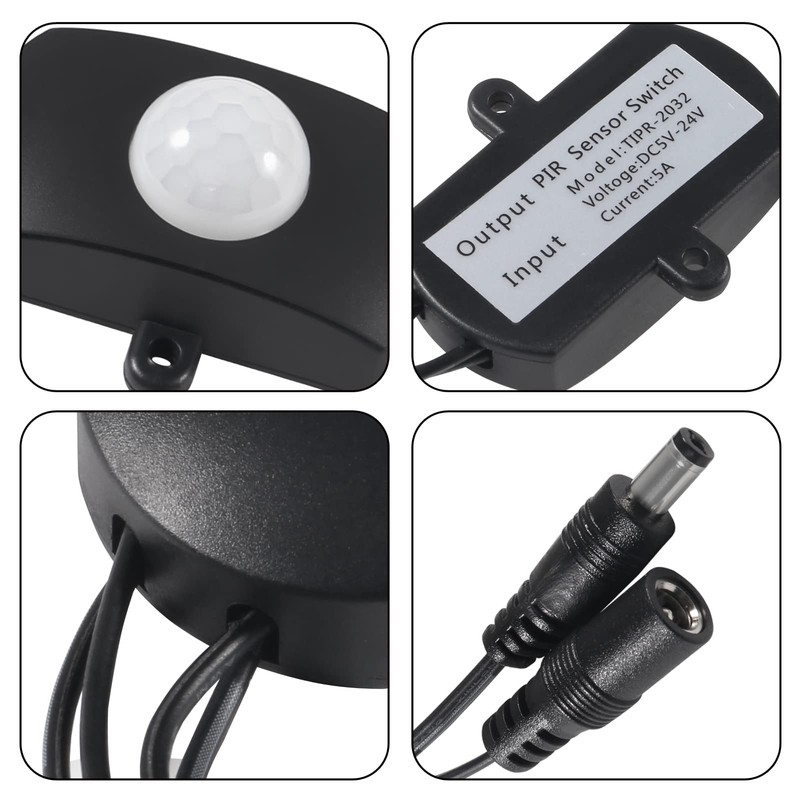 AITIAO 4Pcs DC 5V-24V 5A PIR Motion Activated Sensor Light