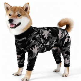 Xqpetlihai Dog Onesie Surgery Recovery Suit for Medium Large Dogs Recovery Shirt for Abdominal Wounds or Skin Diseases Bodysuit Dogs Pajamas(XL,C)