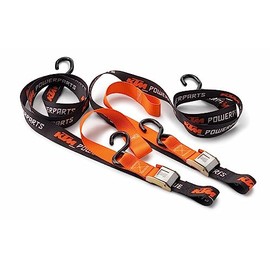 Premium KTM Soft Tie Down Set with Hooks (2 Pack), U6910046, Features Coated Steel Hooks and Soft Tie Loops