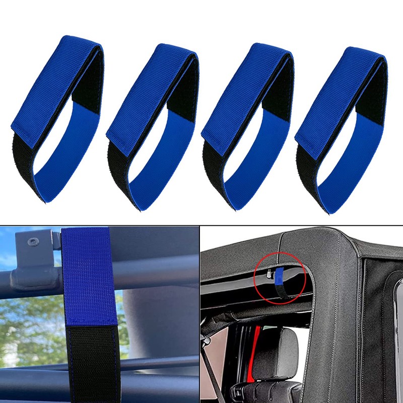 Soft Top Roof Tie Down Strap for Jeep Wrangler JK,Adjustable