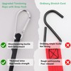 FOGAWA Pack of 6 Elastic Straps with Carabiner, Expander with