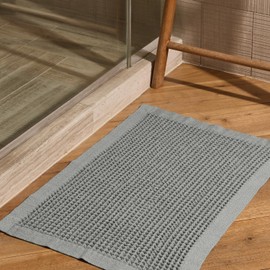 ONSEN Supima Waffle Bath Mat - Ultra-Absorbent, Quick-Drying 100% Supima Cotton Bathroom Rug - Soft, Durable & Stylish (Cinder) - Bathroom Mat