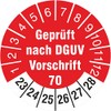 Pack of 100 Test Labels 30 mm Tested DGUV Information