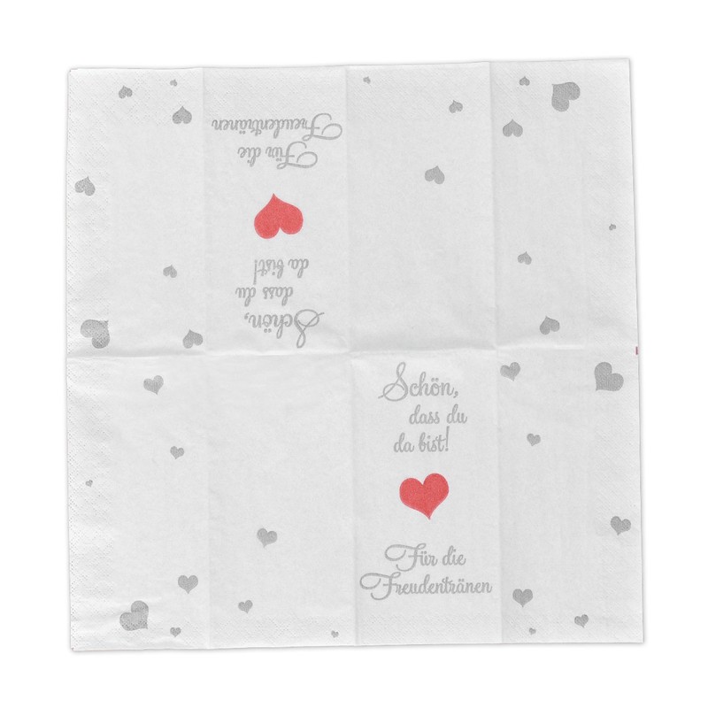 10 x 10 'Schön Dass du Da Bist – Handkerchiefs