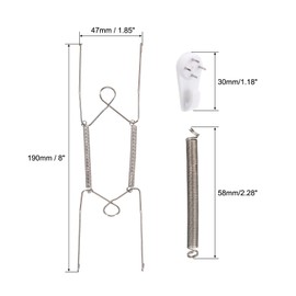 sourcing map 3 Pieces Plate Hanger, 8 Inch Stainless Steel Invisible Wall Plate Hangers with 3Pcs Wall Hooks for Decorative Plates, Silver