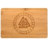 Samunshi® Wooden Board with Engraving Valknut Runes Bamboo Board Chopping