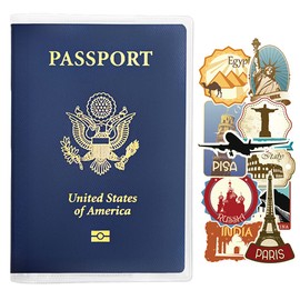 WHALEZON 5 Pack Clear Passport Cover, Transparent Plastic Passport Protector