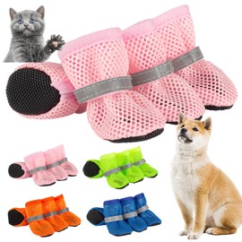 Dog Shoes, Mesh, Dog Shoes, Summer, Dog Shoes, Small Dogs, Dog Boots, Medium Dogs, Dog Shoes, Large Dogs, Breathable, Waterproof, Hard to Take Off, Dog Shoes, Anti-Slip, Paw Protection, Dog Shoes,
