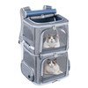 Groxkox Double Cat Carrier for 2 Cats,Dog Backpack Carrier for