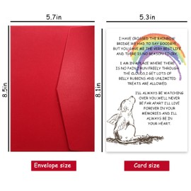 Funny Dog Father's Sympathy Card for Loss of Pet Dog, Pet Loss Card,Rainbow Bridge Condolence,Bereavement Owner,Doggy Bereavement Card for Family Friends Husband Wife