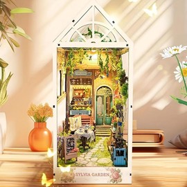 DIY Wooden Book Nook Kit, 1 Box 3D Book Nook Kit, DIY Garden Model Kit, 3D Desktop Decoration Ornament for Bookshelf Decoration, Stocking Fillers Gift, DIY Crafts:_one-size_Jingle Cabin