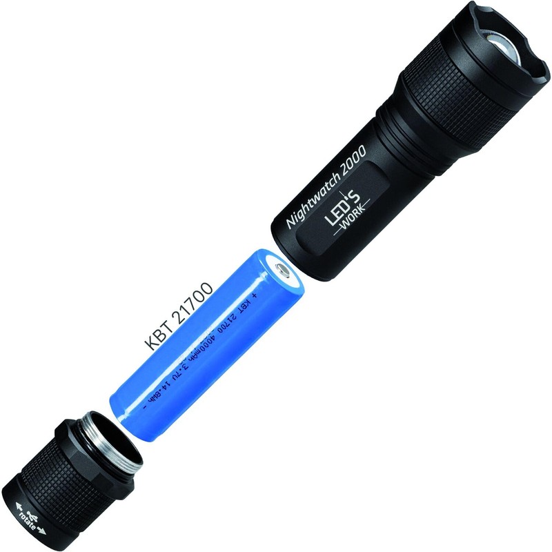 LED'S WORK LED Torch 2000 Lumen IPX8 Nightwatch Ideal for