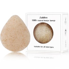Esponjas Faciales Konjac De Nogal Natural - Waterdrop - Para Limpieza Y Exfoliación Suave Del Rostro, Ecológicas - Limpieza Facial Y Corporal Para El 