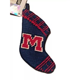 COLLEGIATE COLLECTION UNIVERSITY OF MARYLAND TERRAPINS CROSS STITCHED  CHRISTMAS ORNAMENT NWT STOCKING