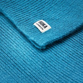 ROKA London Hyde Wool Blend Soft Scarf (Marine)