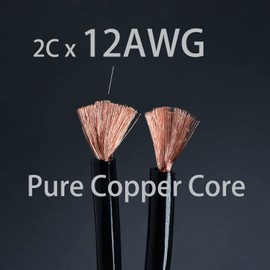 Arklove 2pack 10ft 12awg Premium Heavy Duty Braided Wire Dual Banana to Banana Gold Plated Plug Speaker Cable OFC Oxygen-Free Copper