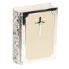 Bible Silverplated & Cream Epoxy Trinket Keepsake Box CG225 Christening