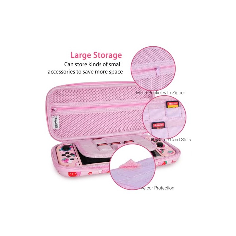 TIKOdirect Carrying Case for Switch OLED, Cute Travel Bag in