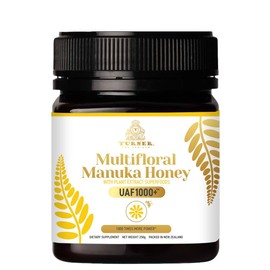 Multifloral Manuka Honey New Zealand, (8.8oz/250g) 1000x Power with UAF1000+ Antioxidants, Immune Support, Younger Skin, Aids Digestion, Prebiotic, Natural Superfood Antioxidants Supplement, 1 Jar
