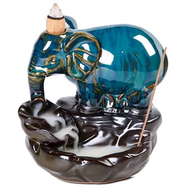 ZONSUSE Cute Frog Incense Holder Made of Purple Sand, Incense Stick Holder in Frog Shape, Frog Incense Burner for Sticks, for Incense Sticks Made of White Sage, Lavender, Sandalwood (Elephant)