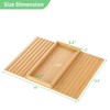 GEHE Sofa Arm Tray Bamboo Sofa Tray Table for Couch,