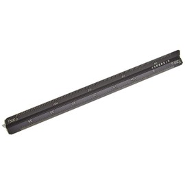 Marvy 014-0206 Aluminum Triangular Scale, 5.9 inches (15 cm), Black for Land and Houses
