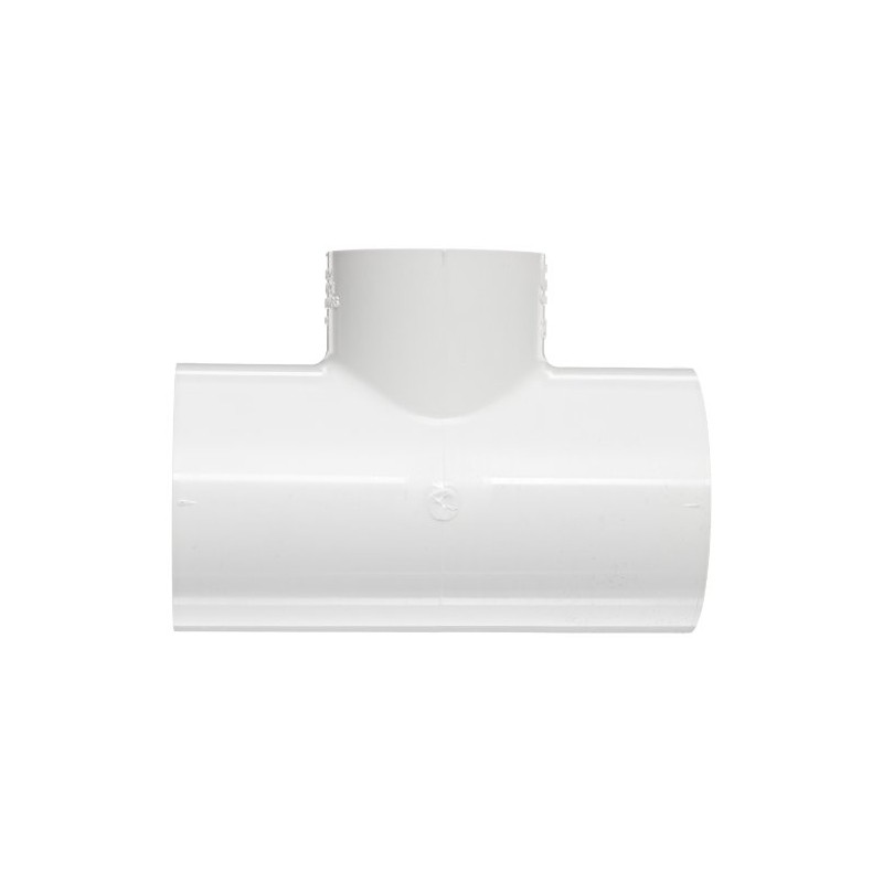 Spears 401 Series PVC Pipe Fitting, Tee, Schedule 40, White,