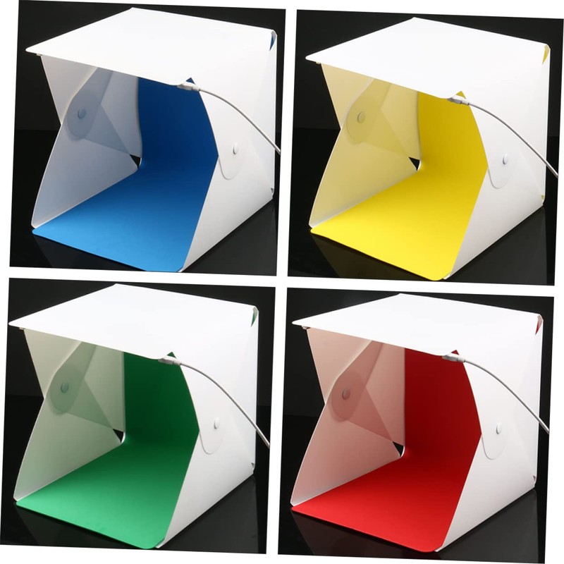 CAXUSD Portable Photo Studio Softbox Light Tent 4 Backdrops Led