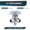 (Pack of 2) Seelink Multi-Turn Dual Outlet Angle Stop Valve,