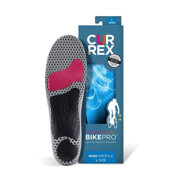 CURREX BikePRO Insole - Men & Women Dynamic Support Insole - Anatomic Support, Evenly Distributes Pressure & Adaptive Stability - For Triathletes, Endurance Cyclists, Mountain Biking & Stationary Bike