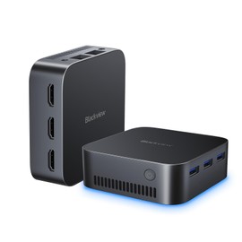 Blackview MP80 Mini Pc, Win 11 Pro Pc, Intel Alder Lake N95 (up to 3.40 GHz), 16 GB DDR5 RAM, 512 GB M.2 SSD Mini Desktop Computer, 4K @ 60HZ HD Triple Display, 2.4/5G WiFi, BT4.2, RJ45 x 2, USB3.0 x