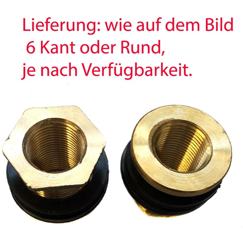 10 cm water butt screw connection barrel screw connection, 1/2