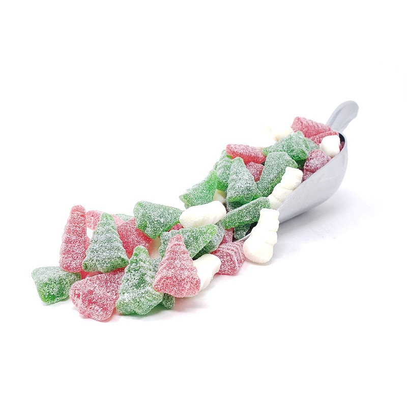 Candy Retailer Sanded Christmas Gummi Trees & Snowmen 1 Lb