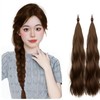VEVE&MIKI ヘアエクステ エクステンション ポニーテール ウィッグ ふわふわ巻き髪エクステ ロング 取り付け簡単 エクステ ストレート