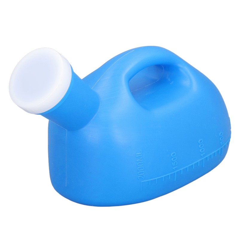 Male Urine Bottle 2000ml Ergonomic Large Opening Strong Plastic Large
